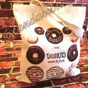 ⭐️Cute Donuts Tote (Brown)